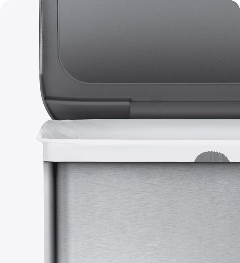 Simplehuman's Custom Fit Liners fit snug on Simplehuman's Cans.