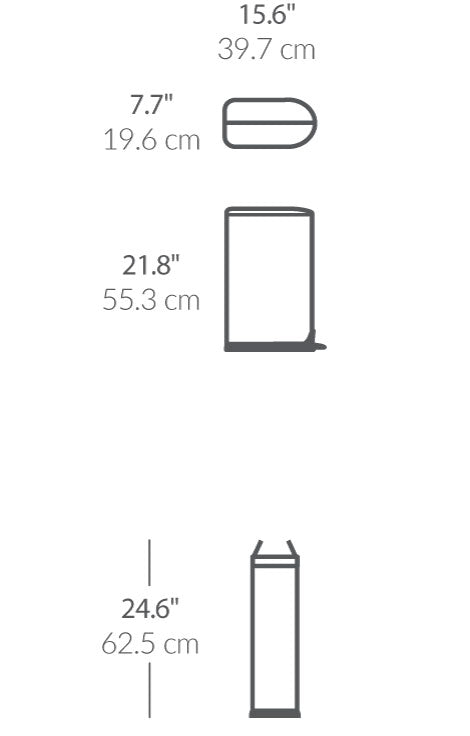 Diaper Can dimensions