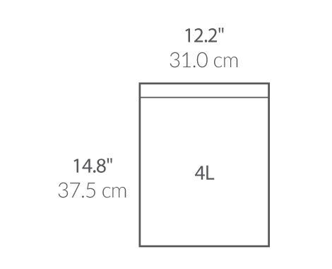 Code Z Compostable Custom Fit Liners dimensions