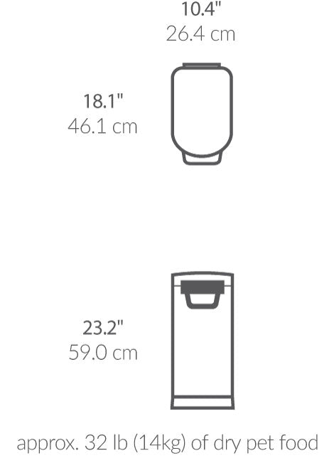 Large Pet Food Can dimensions