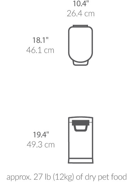 Medium Pet Food Can dimensions