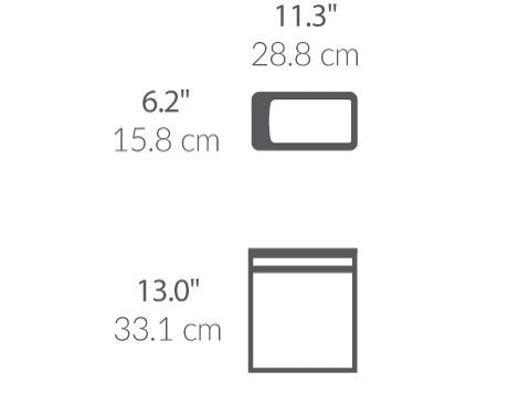 10L Slim Open Can dimensions