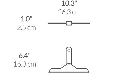 Foldaway Squeegee dimensions