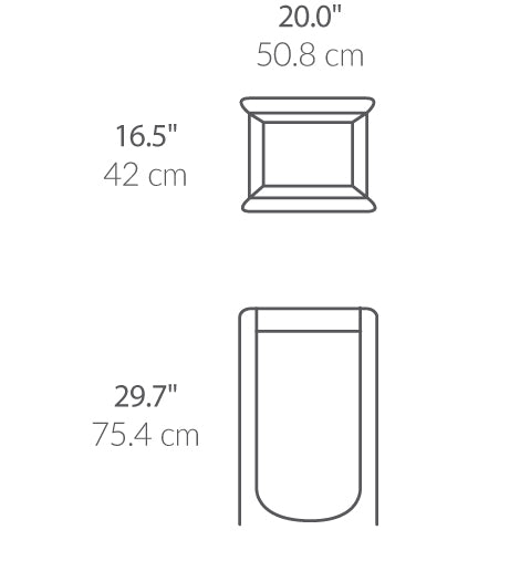 Single X-Frame Hamper dimensions