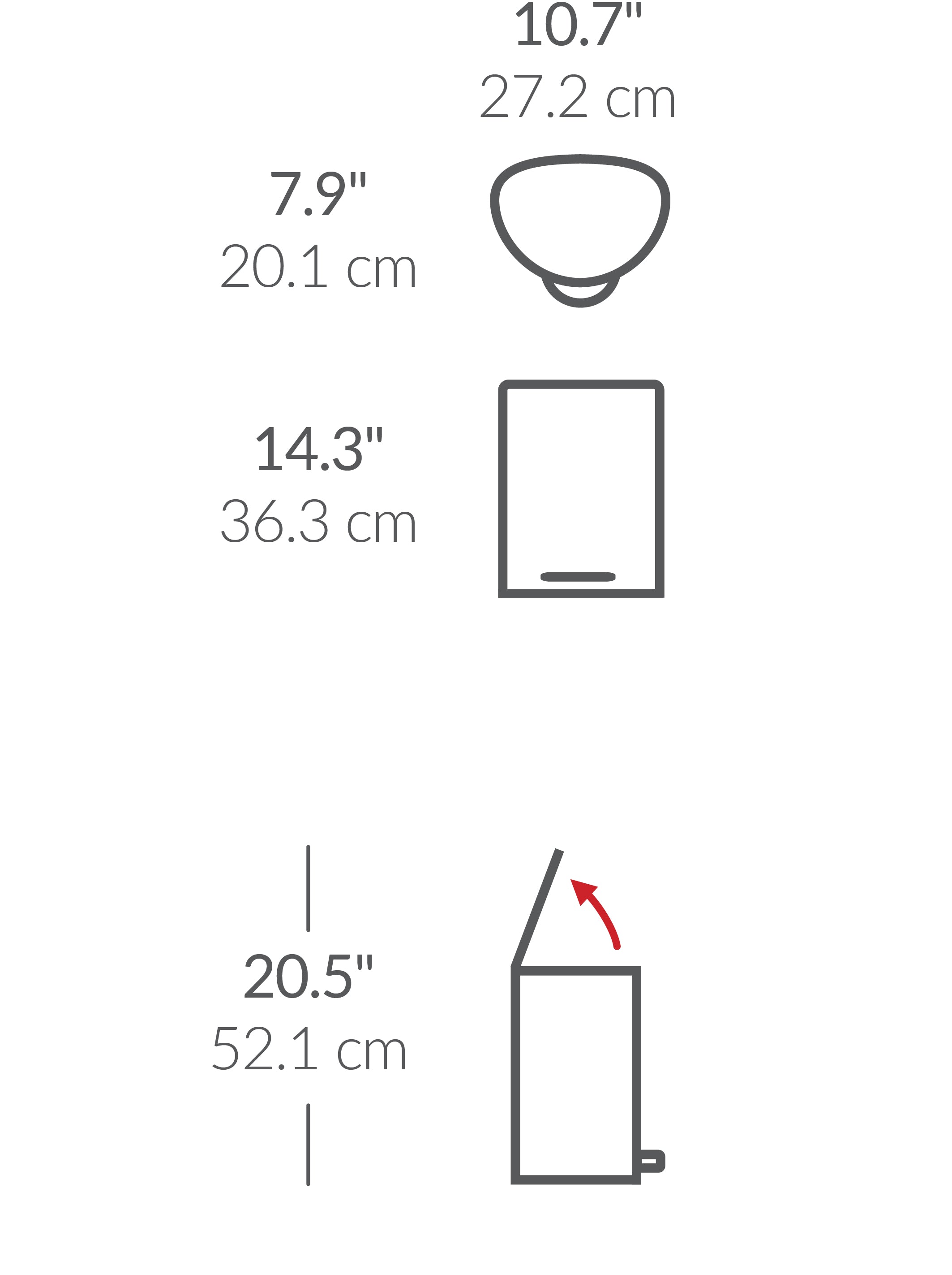 6L Semi-Round Step Can dimensions