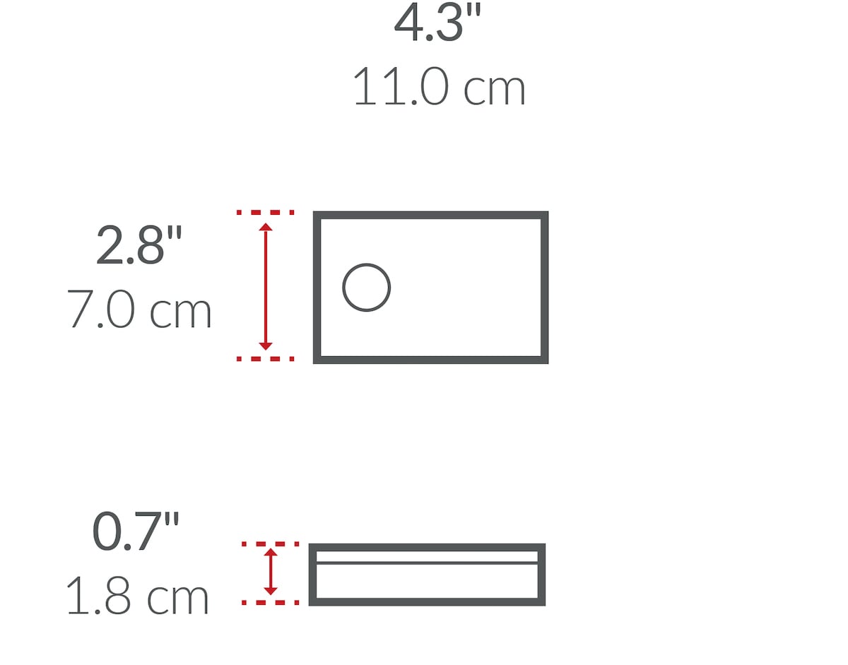 Soapwell Sponge dimensions