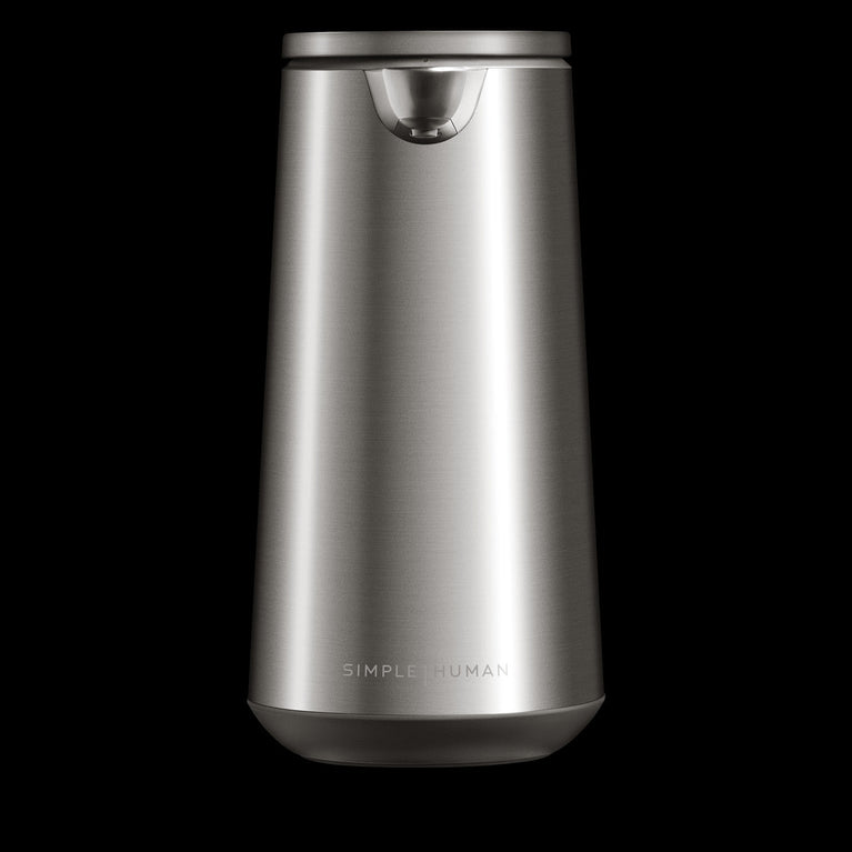 Simplehuman's Sensor Pump Foam on a black background. 