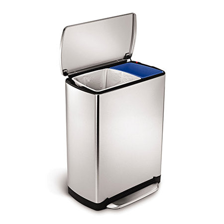 46L Steel Wide-Step Rectangular Recycler