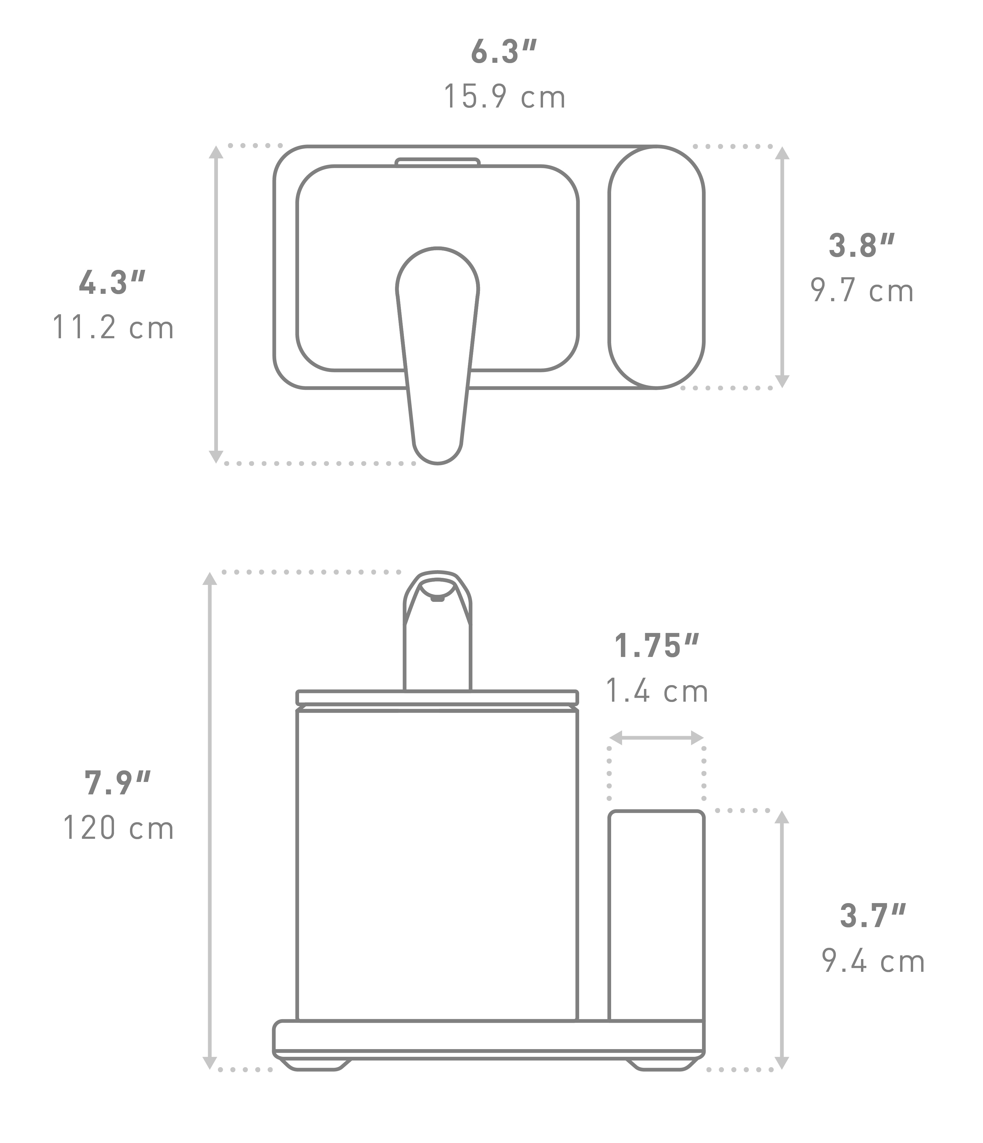 16 oz. Pulse Pump Dish dimensions