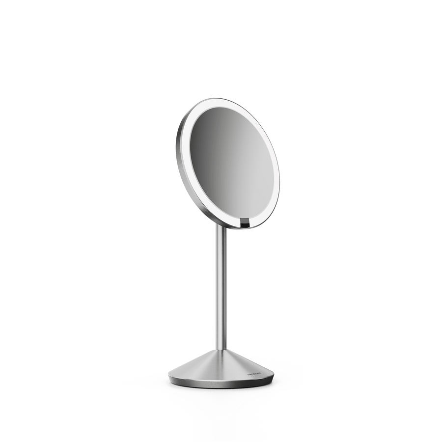 Simplehuman's Sensor Mirror Fold, angled view.