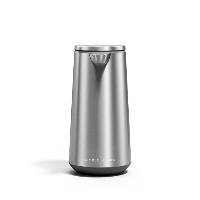 Simplehuman Sensor Pump Foam in Brushed Stainless Steel, touch-free operation, drip-free design