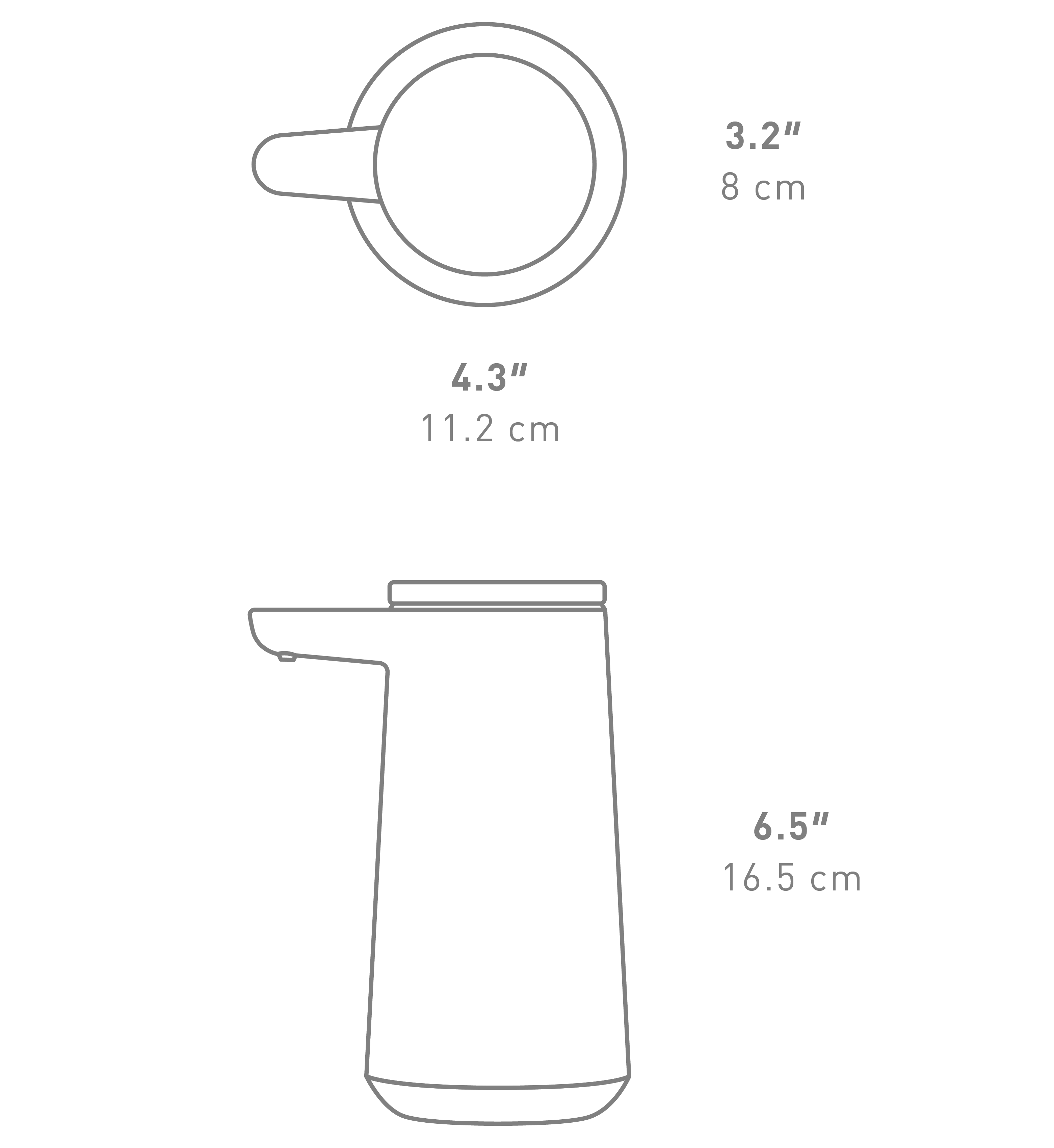Sensor Pump Foam dimensions