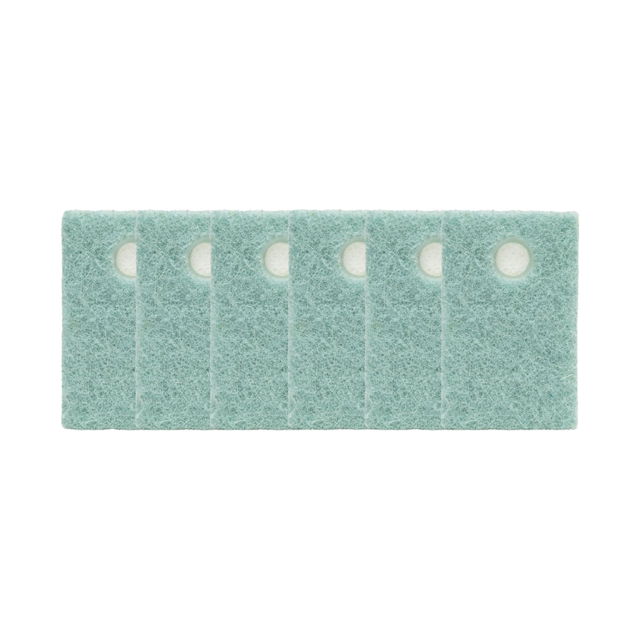 Simplehuman Soapwell Sponge Refill 6-pack, magnetic green scrubbing pads.