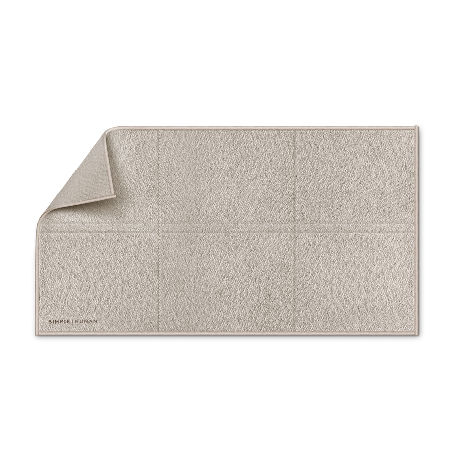 Simplehuman Clean Cloth in Beige, highly absorbent microfiber cloth with quilted stitching and reversible design.