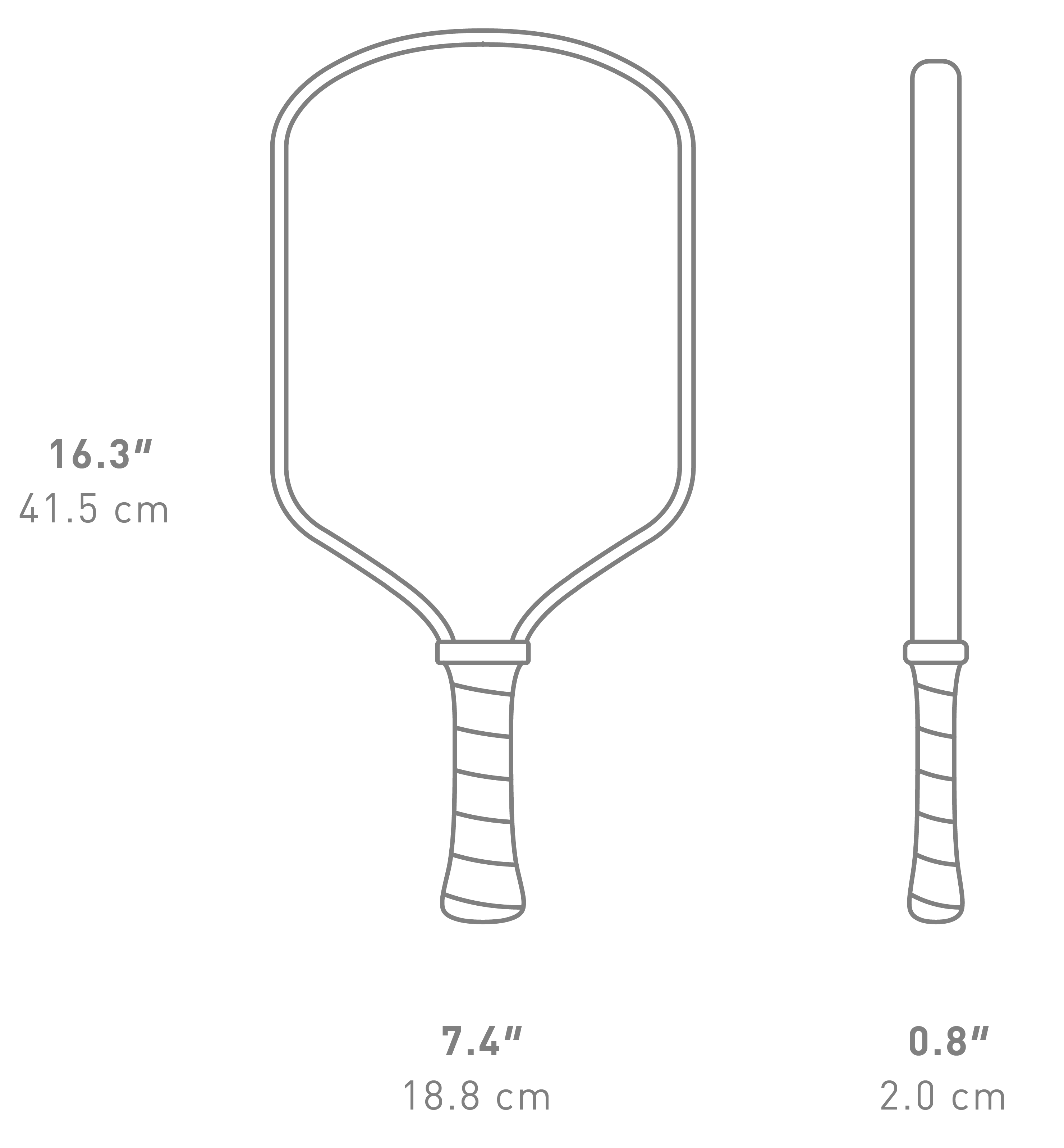 Pickleball Paddle dimensions