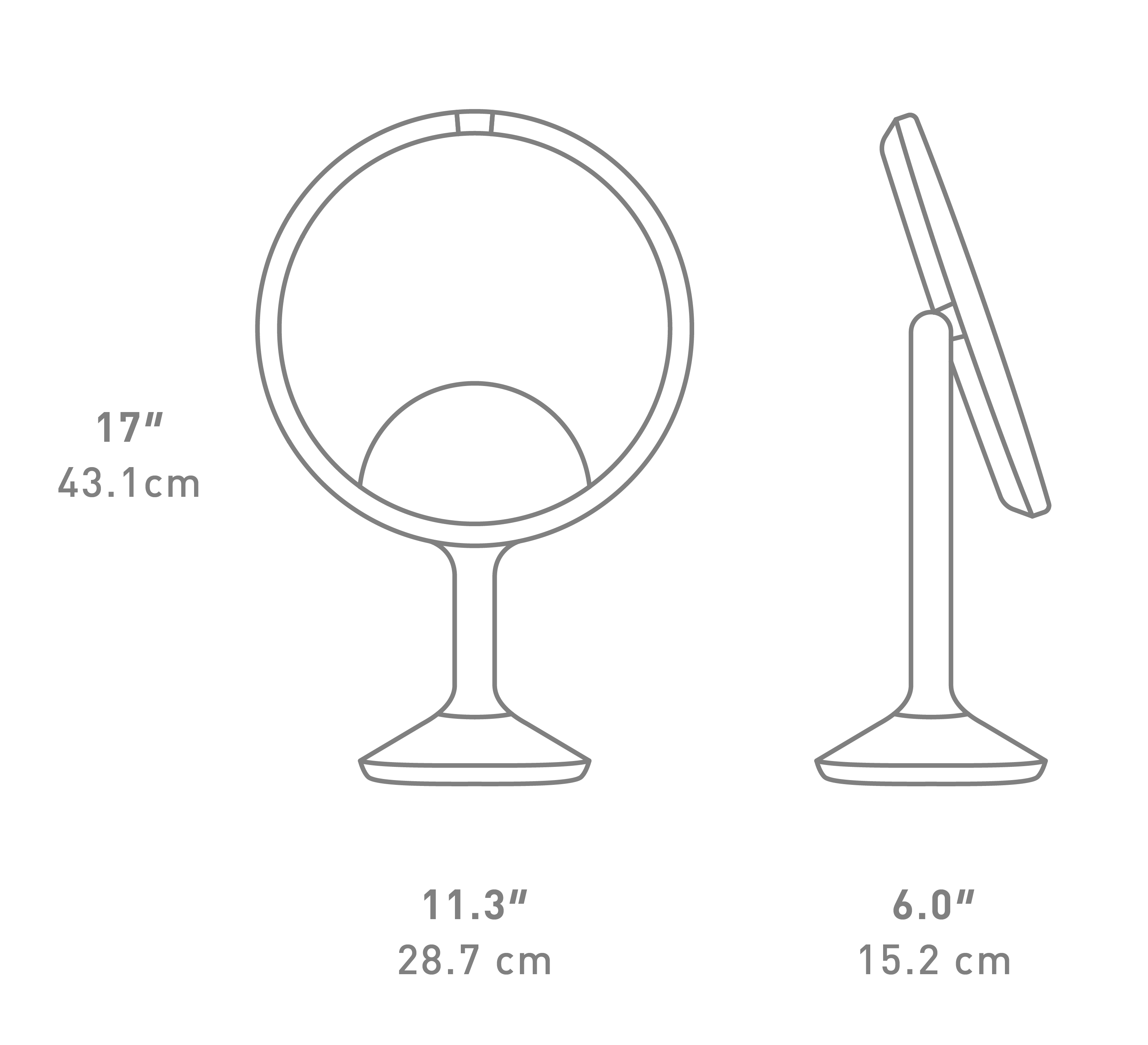 Sensor Mirror Trio Max dimensions