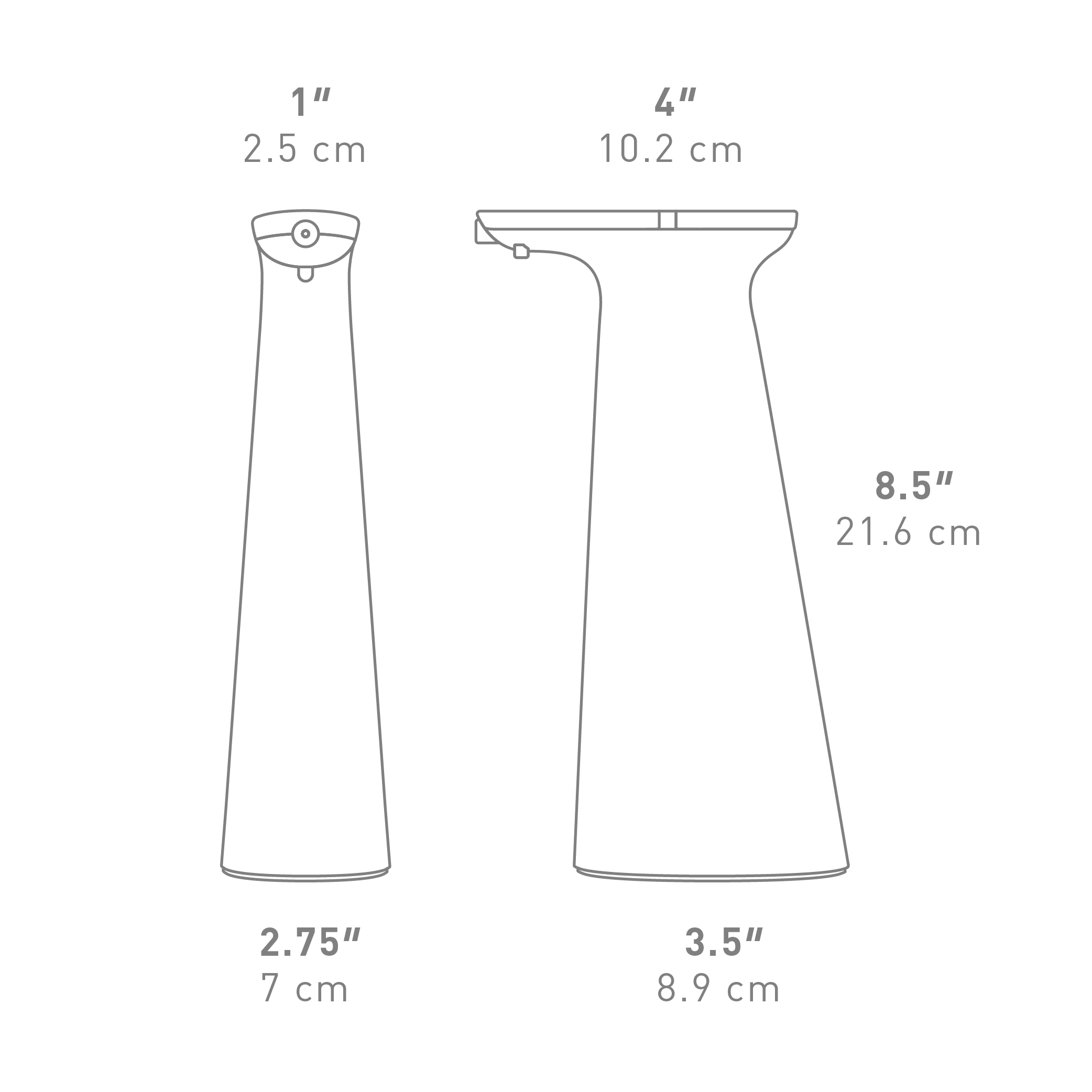 Sensor Spray dimensions