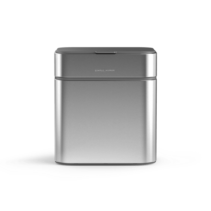 Simplehuman Brushed Stainless Steel Shredder, compact and touch-free operation