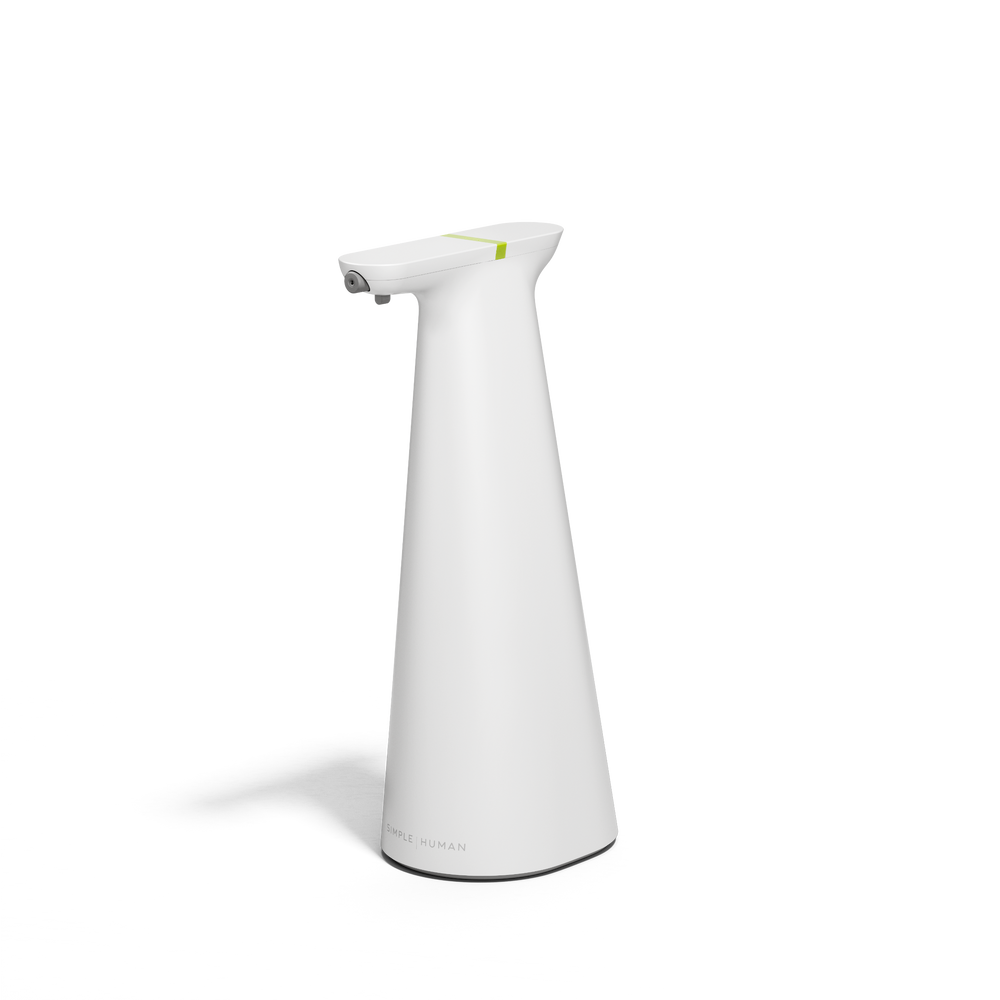 Simplehuman Sensor Spray in White, touch-free operation, automatic disinfectant spray dispenser