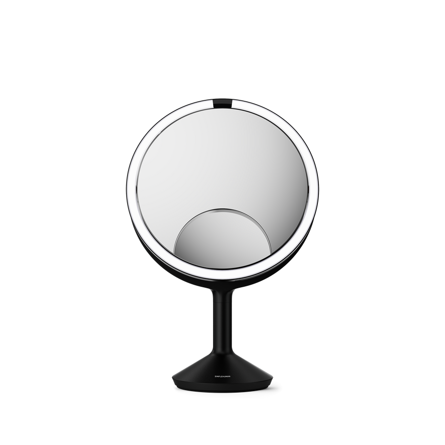 Simplehuman Sensor Mirror Trio Max in Matte Black front view.