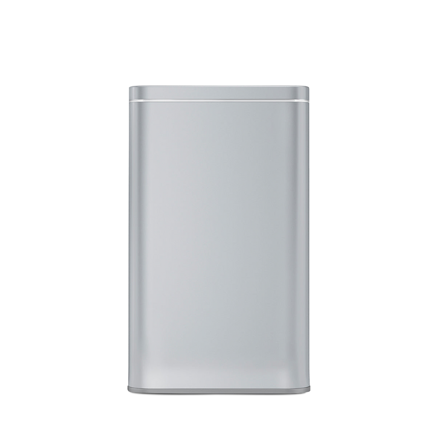 Simplehuman Cleanstation Close-up view in Brushed Stainless Steel, sleek UV-C device sanitizer casing.
